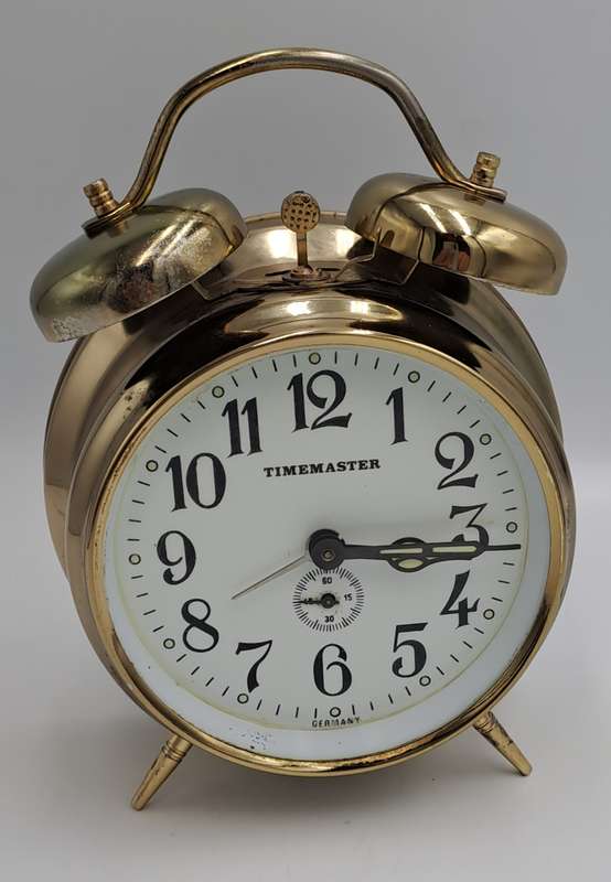 Vintage TIMEMASTER Alarm Clock--Made in GERMANY. -W0RKING