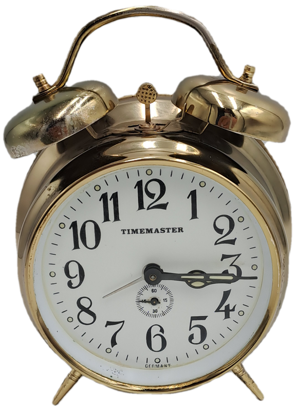 Vintage TIMEMASTER Alarm Clock--Made in GERMANY. -W0RKING