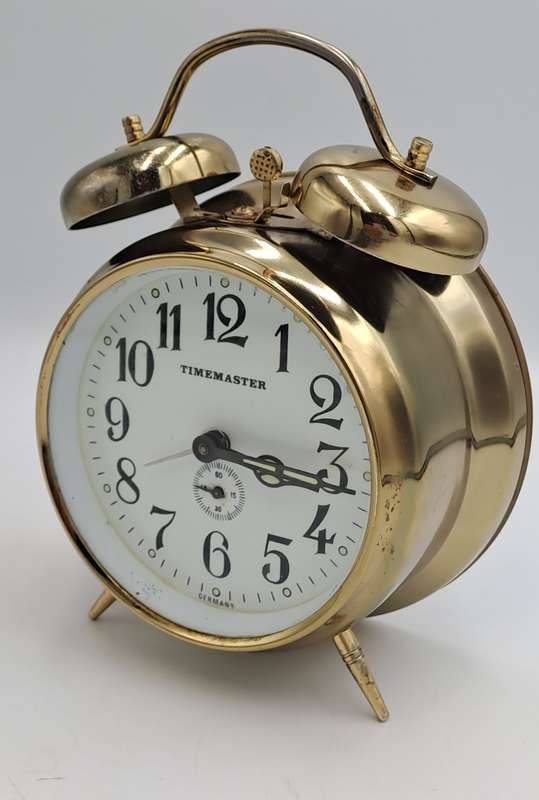 Vintage TIMEMASTER Alarm Clock--Made in GERMANY. -W0RKING