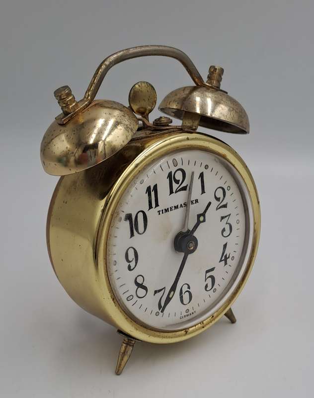 Small Vintage TIMEMASTER Alarm Clock-Made in GERMANY. NOT working
