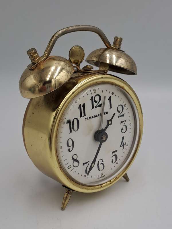 Small Vintage TIMEMASTER Alarm Clock-Made in GERMANY. NOT working