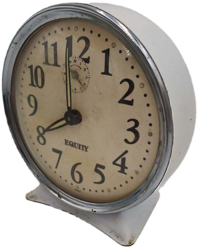 Vintage Equity Wind-up Mechanical Alarm Clock -NOT working