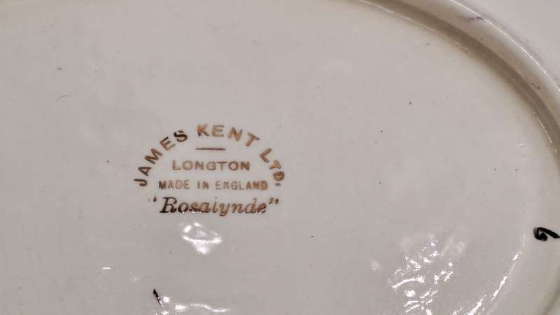 Vintage 1930's James Kent Longton "Rosalynde" Bon Bon Dish 23cm x 19,5cm x 4,5cm