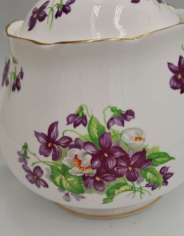 Vintage Gladstone Fine Bone China Floral  Tea Pot - Made in England