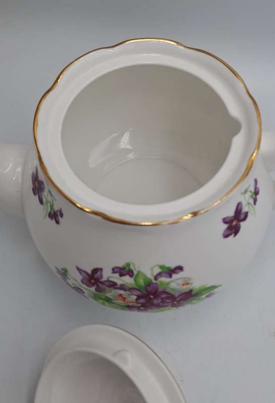 Vintage Gladstone Fine Bone China Floral  Tea Pot - Made in England