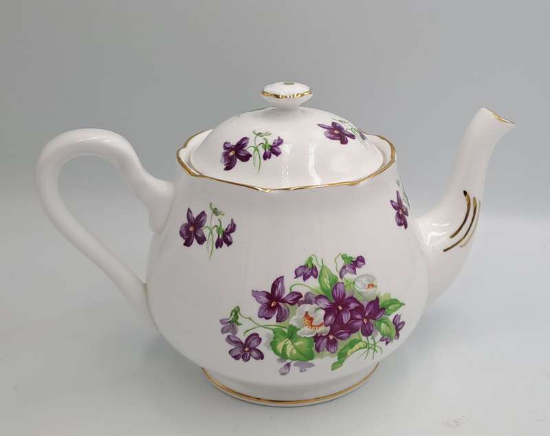 Vintage Gladstone Fine Bone China Floral  Tea Pot - Made in England