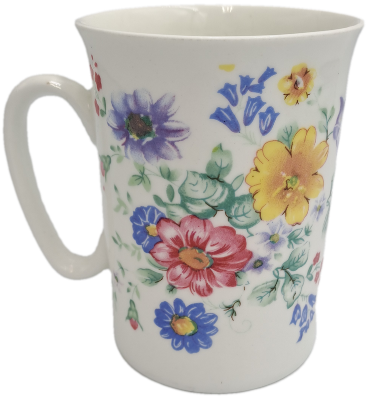 Floral Bone China Mug -