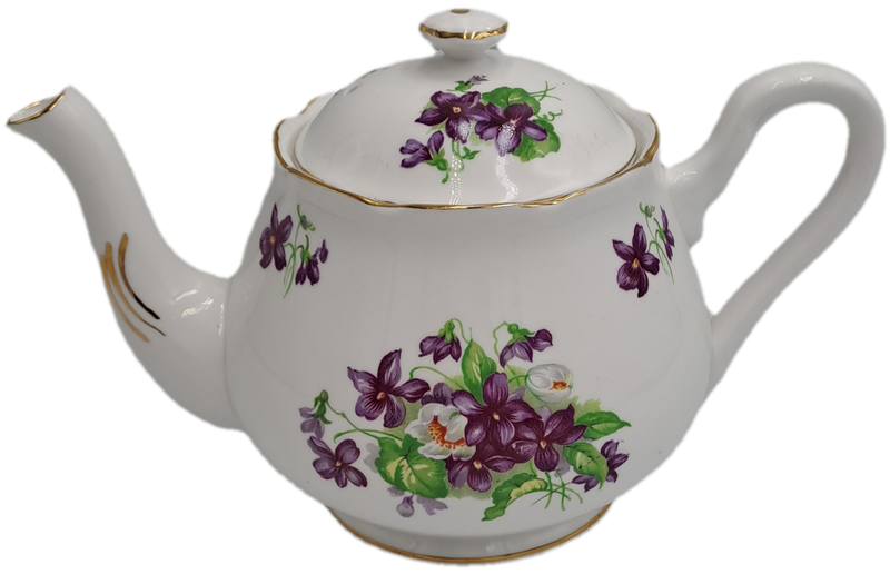 Vintage Gladstone Fine Bone China Floral  Tea Pot - Made in England