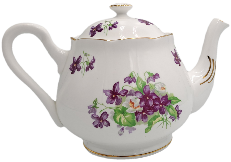Vintage Gladstone Fine Bone China Floral  Tea Pot - Made in England