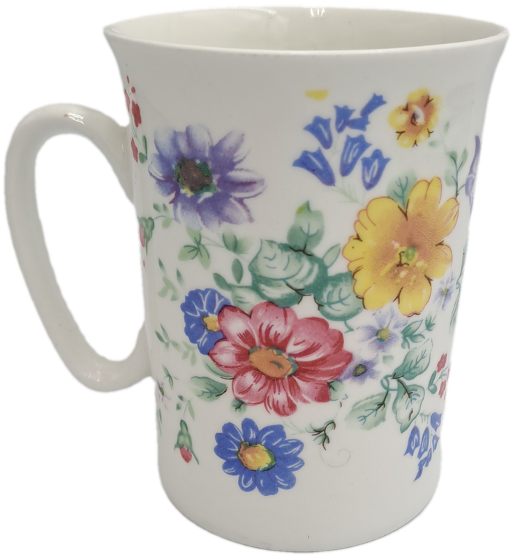 Floral Bone China Mug -