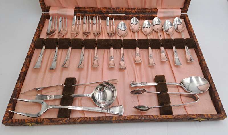 Vintage 1942-1943 Angora EPNS Silver Cold Plated Tea Cutlery set-Rd-829600-Made in England-Boxed