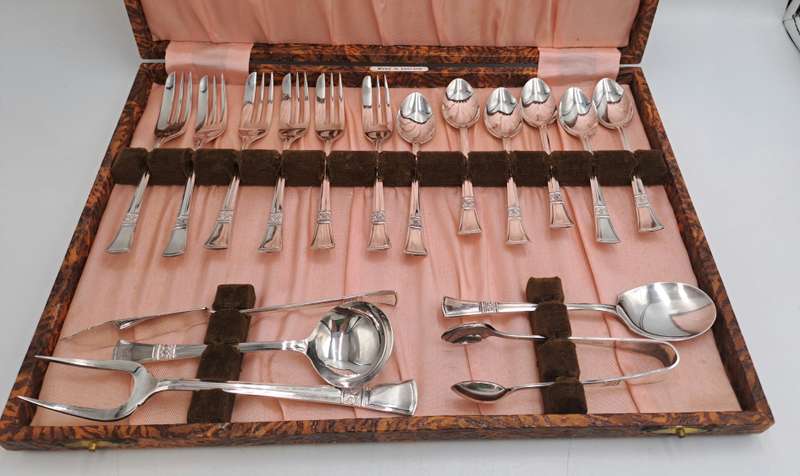 Vintage 1942-1943 Angora EPNS Silver Cold Plated Tea Cutlery set-Rd-829600-Made in England-Boxed