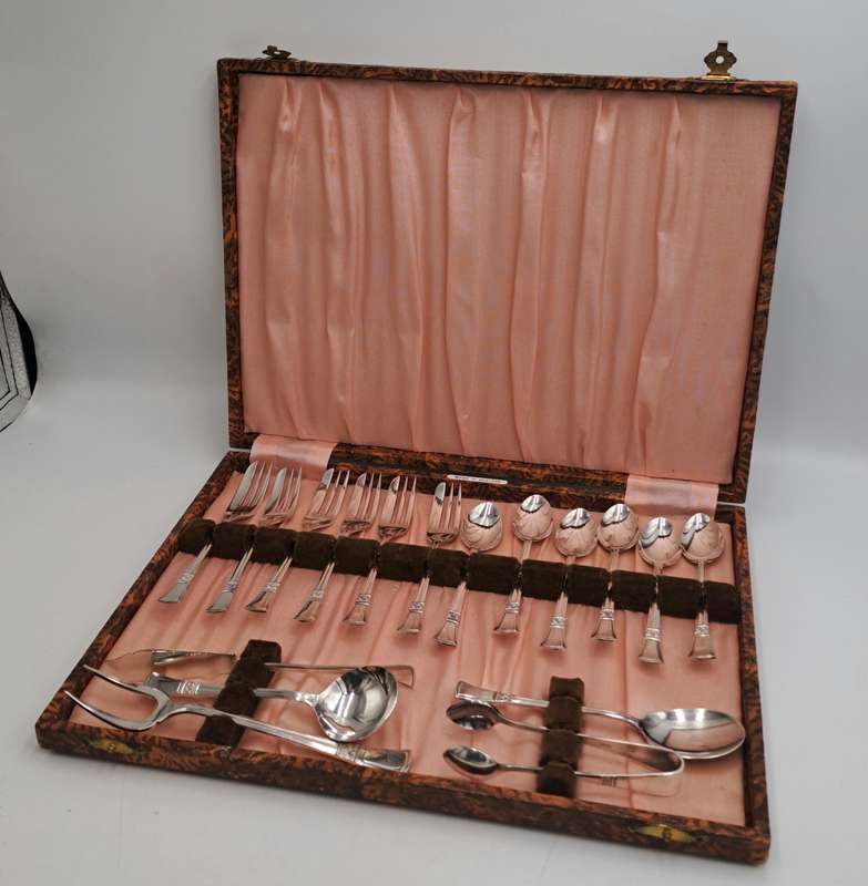 Vintage 1942-1943 Angora EPNS Silver Cold Plated Tea Cutlery set-Rd-829600-Made in England-Boxed