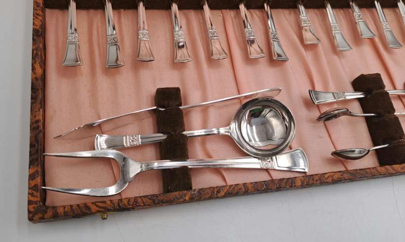 Vintage 1942-1943 Angora EPNS Silver Cold Plated Tea Cutlery set-Rd-829600-Made in England-Boxed