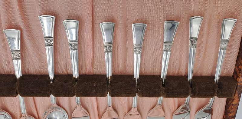 Vintage 1942-1943 Angora EPNS Silver Cold Plated Tea Cutlery set-Rd-829600-Made in England-Boxed