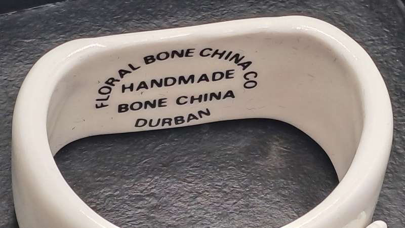 6 Handmade Floral Bone China Co.  Servette Rings Durban - Boxed