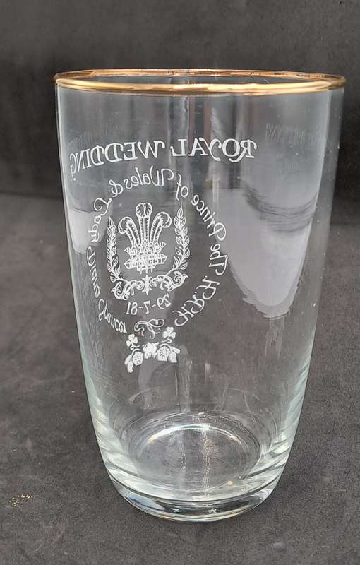 29-07-1981 Royal Wedding Charles and Diana commemorative Glass 120x72mm