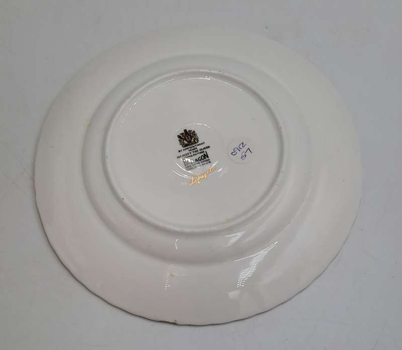 Vintage Paragon Lafayette Soup cup and plate- By appoint. to the Queen- CUP EAR REPAIRED
