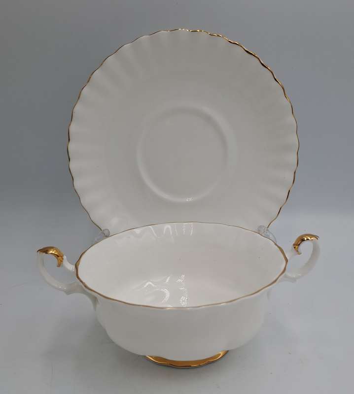 Vintage Royal Albert Val D`or -Soup Cup and Saucer-