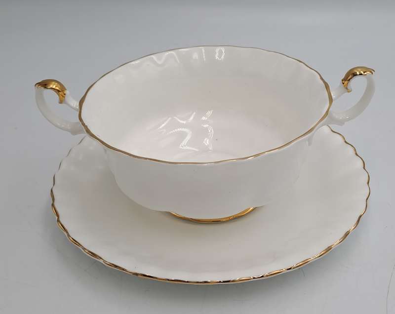 Vintage Royal Albert Val D`or -Soup Cup and Saucer-