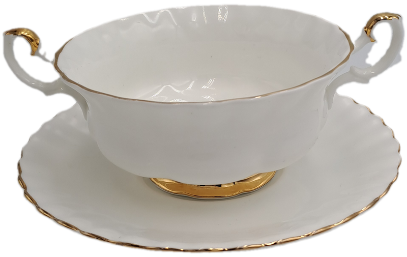 Vintage Royal Albert Val D`or -Soup Cup and Saucer-