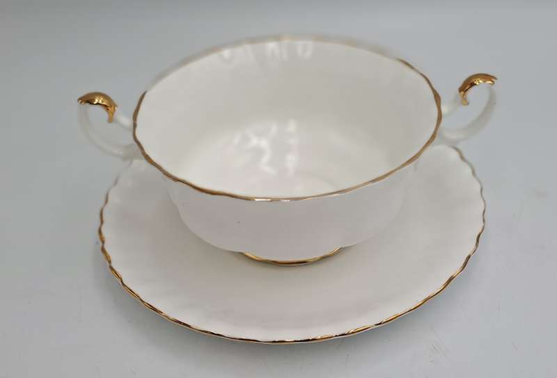 Vintage Royal Albert Val D`or -Soup Cup and Saucer-