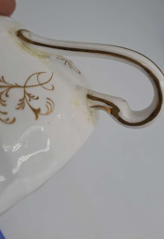 Vintage Paragon Lafayette Soup cup and plate- By appoint. to the Queen- CUP EAR REPAIRED