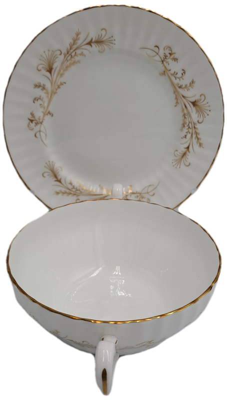 Vintage Paragon Lafayette Soup cup and plate- By appoint. to the Queen- CUP EAR REPAIRED