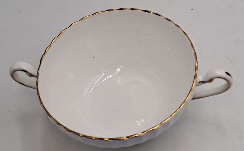 Vintage Paragon Lafayette Soup cup and plate- By appoint. to the Queen- CUP has hairline Crack