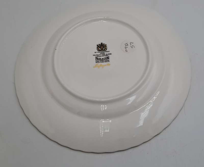 Vintage Paragon Lafayette Soup cup and plate- By appoint. to the Queen- CUP has hairline Crack