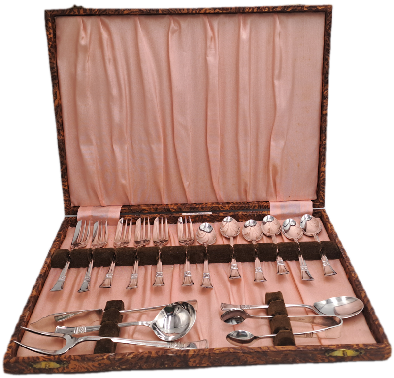 Vintage 1942-1943 Angora EPNS Silver Cold Plated Tea Cutlery set-Rd-829600-Made in England-Boxed