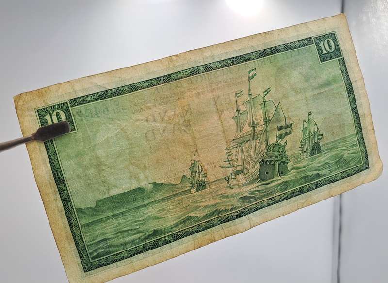 1975-1976 Ten Rand Note -T.W. de Jongh, Watermark van Riebeeck-English-Afrikaans -C/421 640706