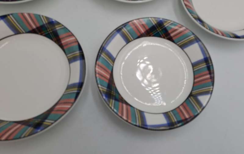 5 Small Crown Trent Dress Stewart Fine Bone China Tartan bowls-made in England-12,3cm x 2,2cm