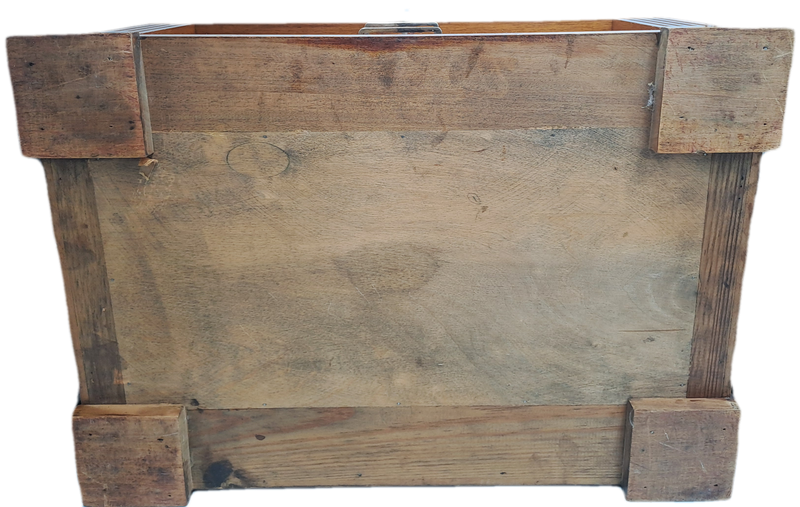 Large Antique /Vintage Empty Wood 3 Layer (2 draws) Canteen for Cutlery with Key -Hold 130+ pc