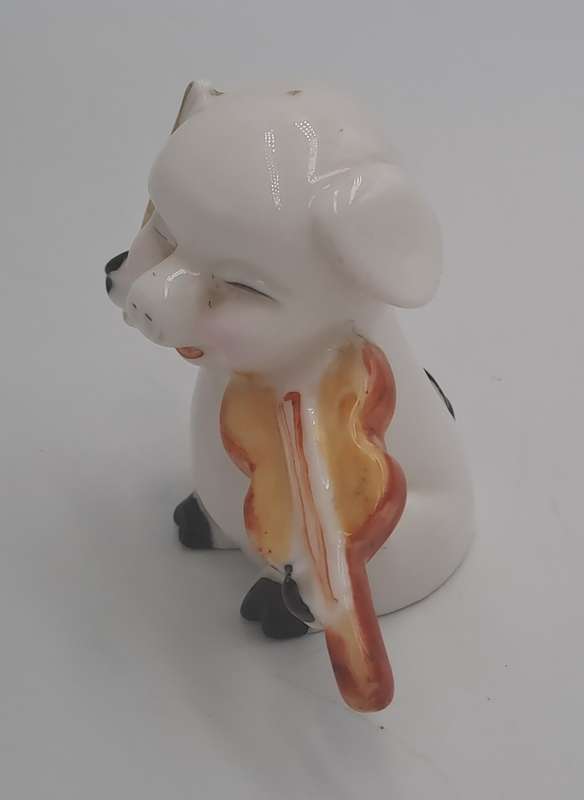 5 Vintage Japanese Elweco Pig Musician Figurines 7cm tall