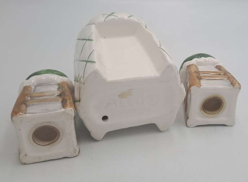 Alco Salt & Pepper Shaker 3-Pc Set Cafe Table with Barstools.