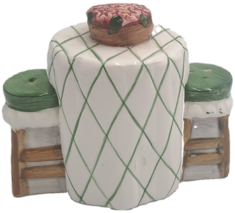 Alco Salt & Pepper Shaker 3-Pc Set Cafe Table with Barstools.