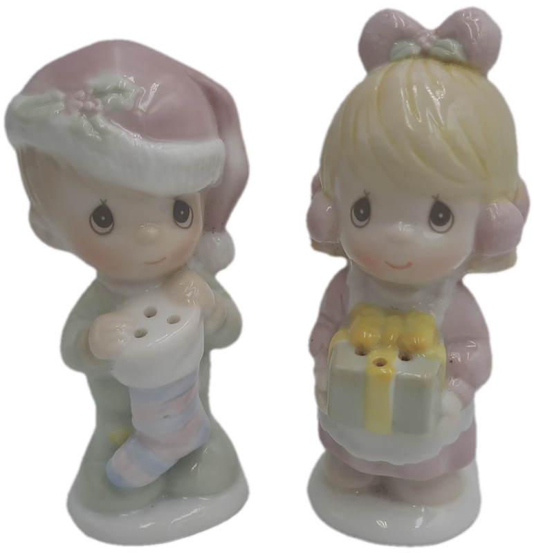 Collectable 1994 Precious Moments PMI Salt & Pepper Shakers-Boy and Girl 10,5cm tall