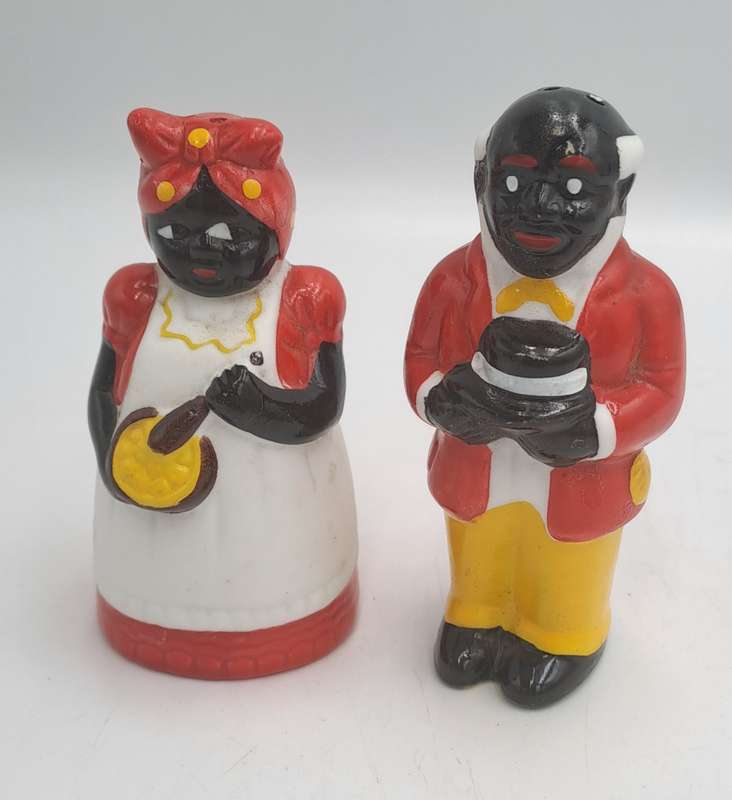Vintage 1950's Uncle Mose and Aunt Jemima Salt and Pepper Shakers set- Black Americana