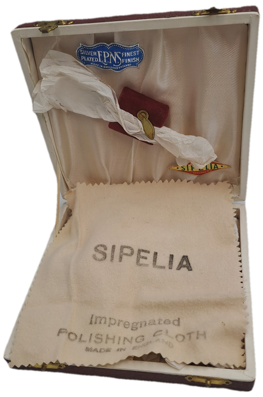 Vintage SIPELIA E.P.N.S Silver Plated Finest Finish APOSTEL Spoon set- Boxed-Sheffield England