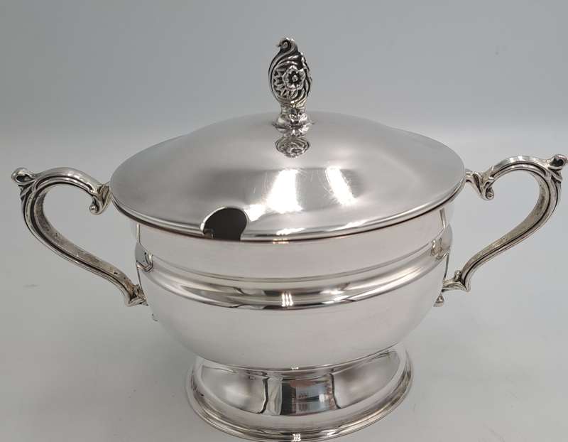Emss Silver Plated Sugar Bowl with Lid 10,5cm x 18cm x 11,8cm