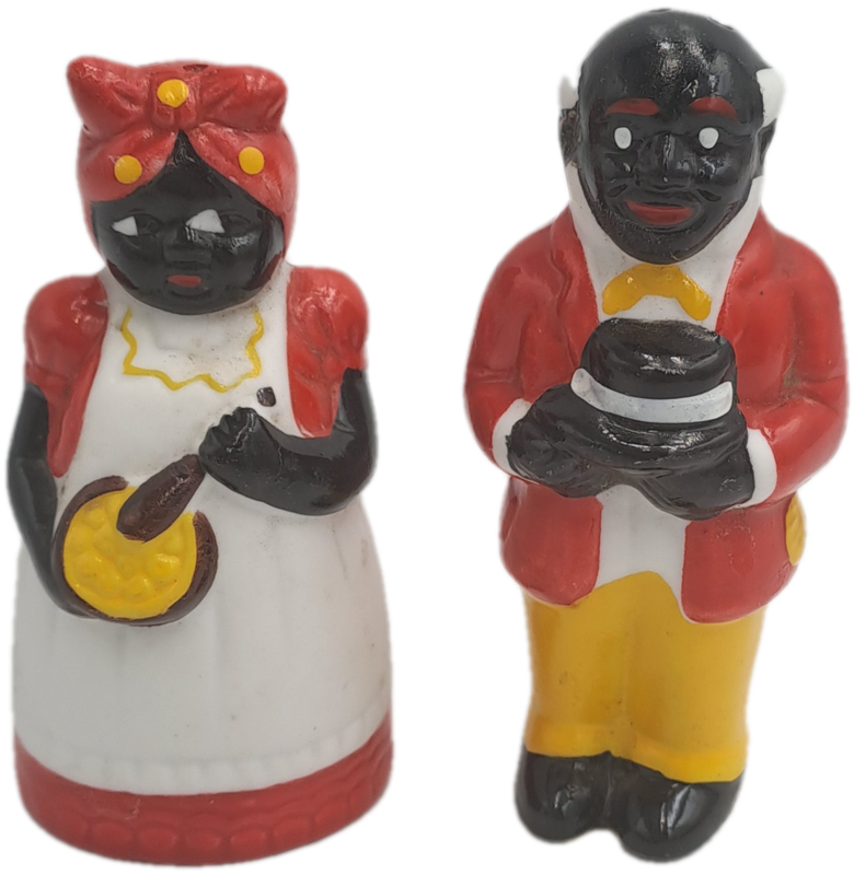 Vintage 1950's Uncle Mose and Aunt Jemima Salt and Pepper Shakers set- Black Americana