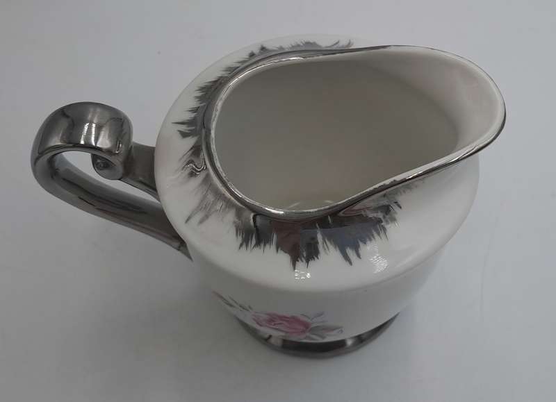Beautiful 24pc Porcelain Floral Rose Pattern Teaset-Teapot,Cakeplate,Ceamer,Sugar bowl -6 Trio's