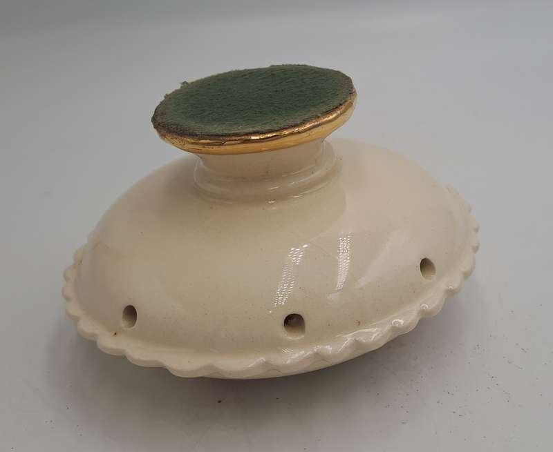 Vintage Floral Porcelain Pomander (container of aromatic substances)
