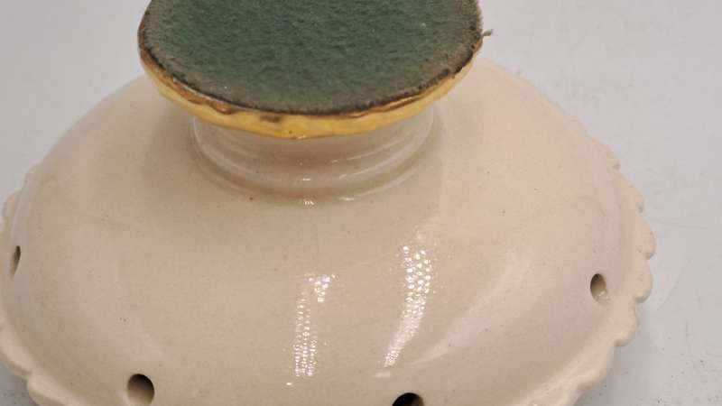 Vintage Floral Porcelain Pomander (container of aromatic substances)