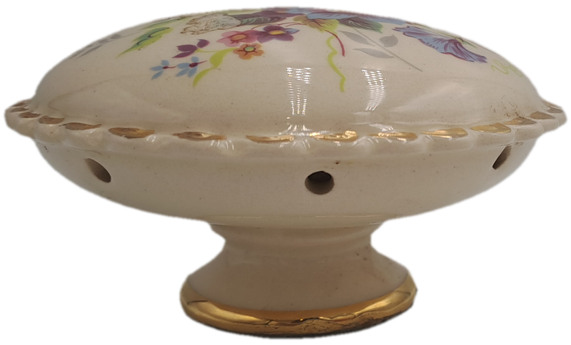 Vintage Floral Porcelain Pomander (container of aromatic substances)