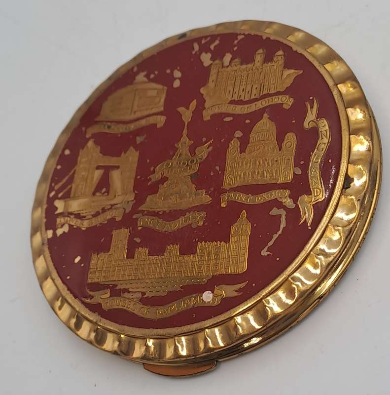Pre-owned Vintage Ladies KIGU Powder Compact-with images of London - Made in England