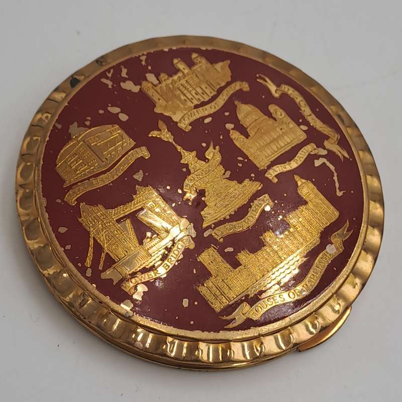 Pre-owned Vintage Ladies KIGU Powder Compact-with images of London - Made in England