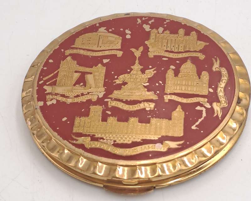 Pre-owned Vintage Ladies KIGU Powder Compact-with images of London - Made in England