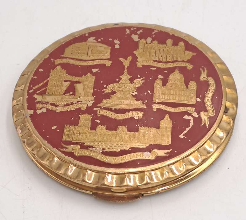 Pre-owned Vintage Ladies KIGU Powder Compact-with images of London - Made in England